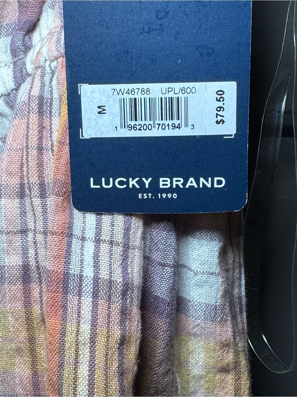 Lucky Brand Plaid Peasant Blouse - Picture 4 of 8